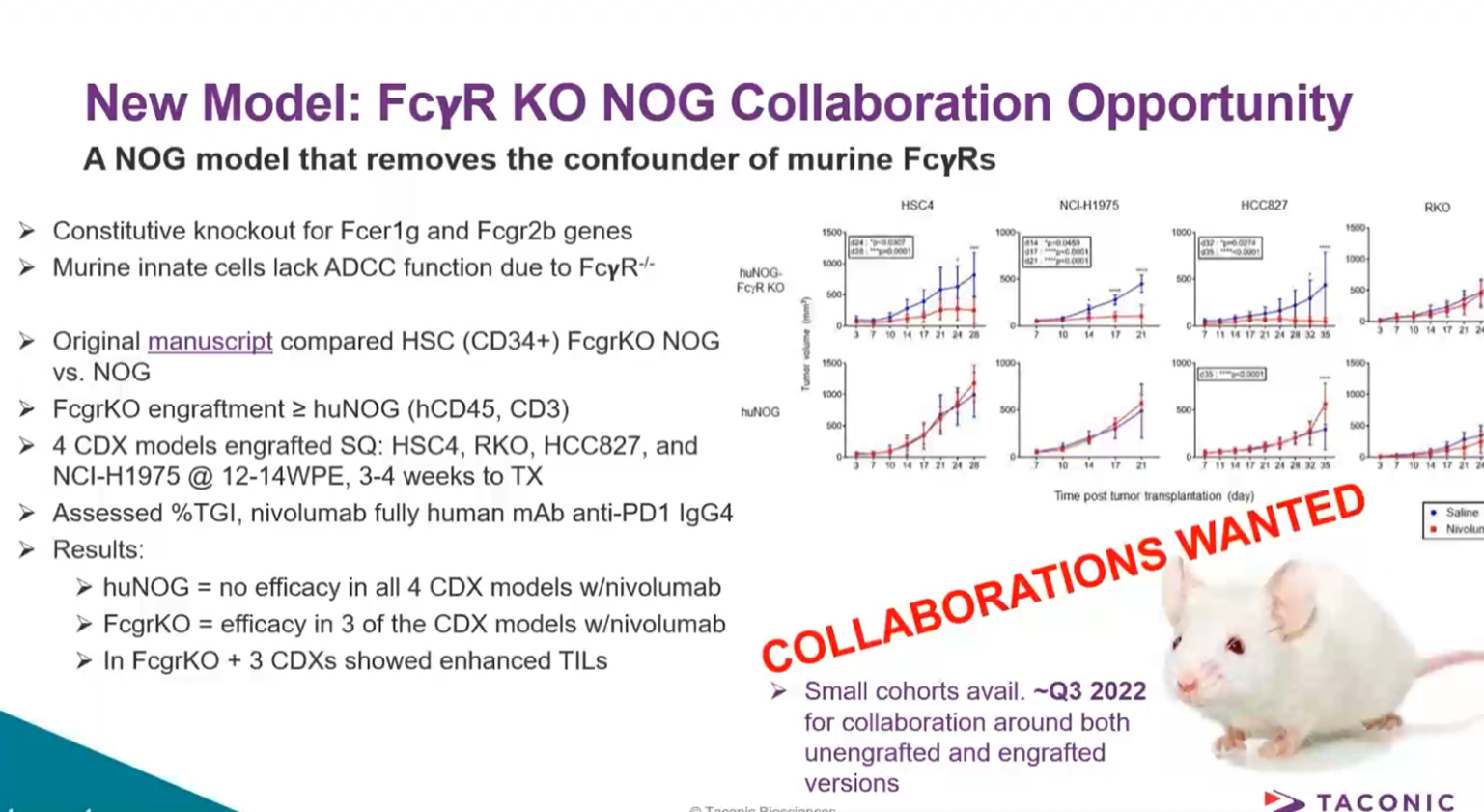 FcyRs KO NOG Collaboration Opportunity